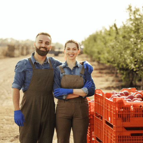 Couple d'agriculteurs