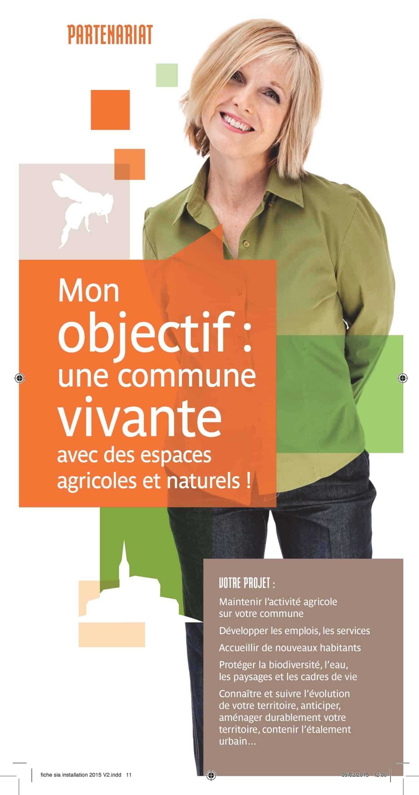 infographie "mon objectif : une commune vivante avec des espaces agricoles et naturels"